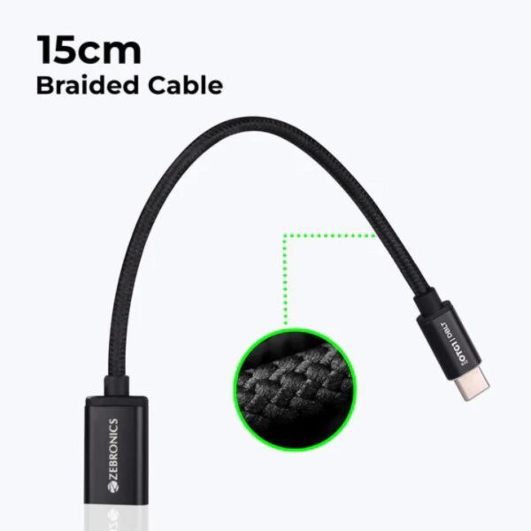 Zebronics - Type-C Female to USB 3.0 Male Adapter Connector (5 Gbps)