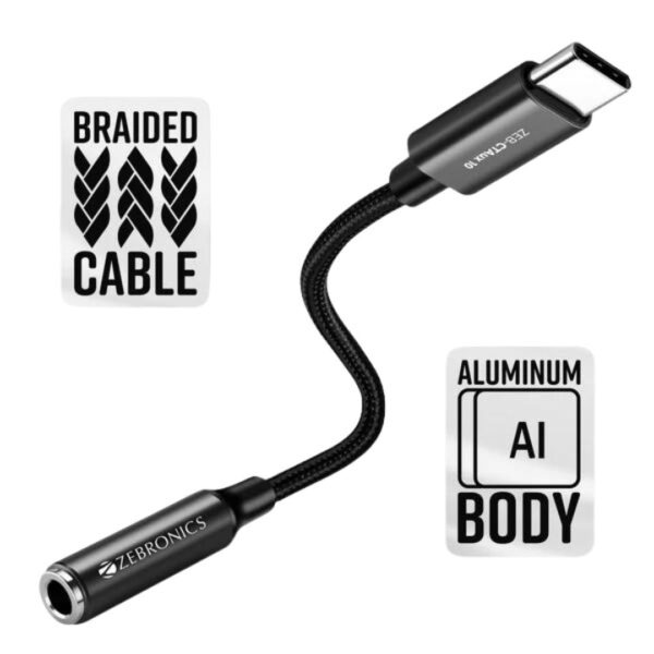 Zebronics - Type-C to 3.5mm Jack Converter