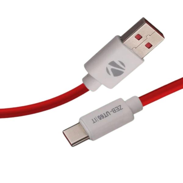 Zebronics - USB to Type-C Cable, Fast Charging (65W), 1 Meter