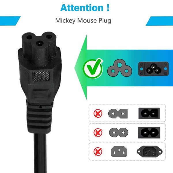 3-Pin Power Cable Cord for Laptop