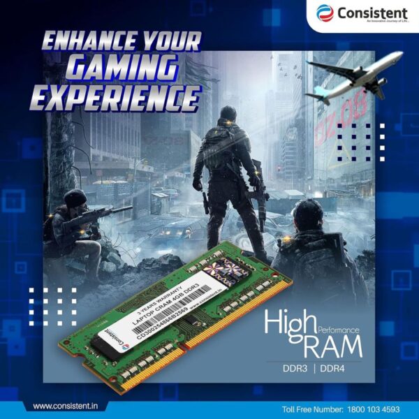 Buy Consistent 4GB DDR3 1600MHz Laptop RAM - Upto 60% Off