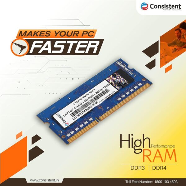 Buy Consistent 4GB DDR4 2666MHz Laptop RAM- Upto 60% Off