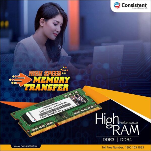 Buy Consistent 8GB DDR3 1600MHz Laptop RAM - Upto 60% Off