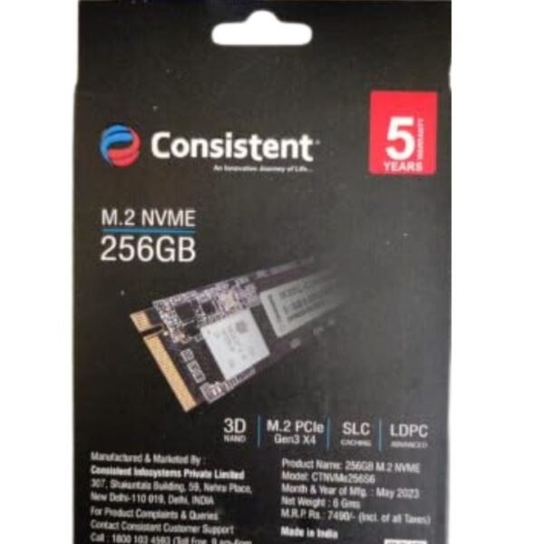 Buy Consistent NVMe SSD 256GB - Upto 60% Off